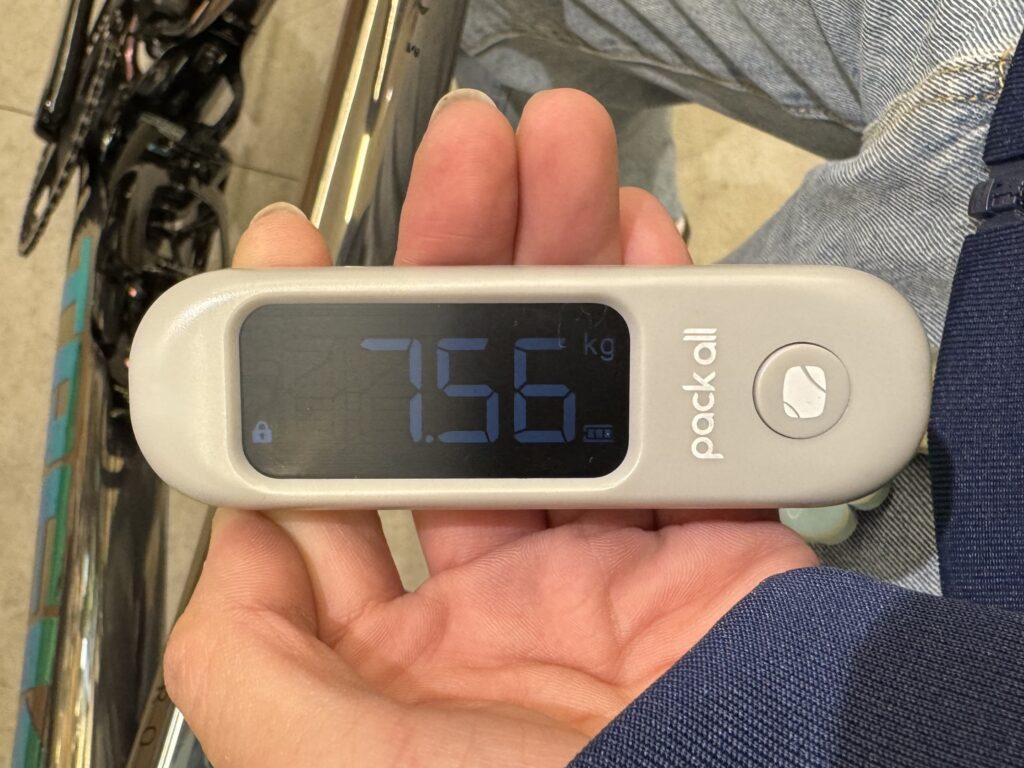 軽量化第2弾を実施する前のバイク重量は7.56㎏