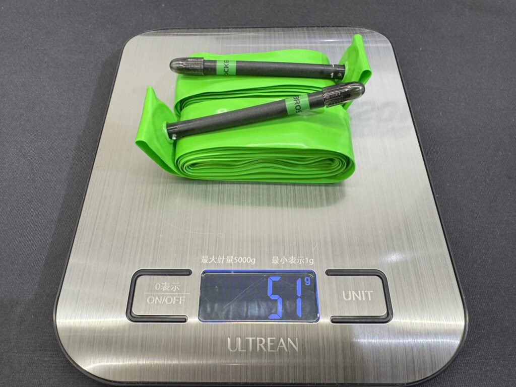 ROCKBROSのTPUチューブをお試し。2本で51g。